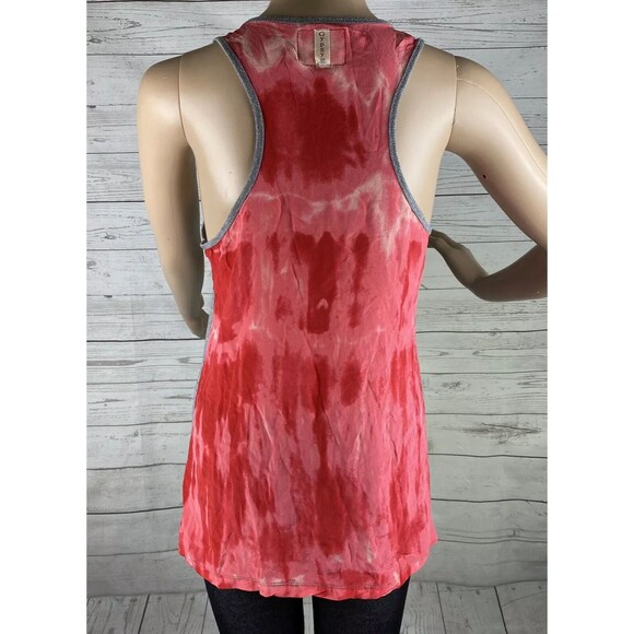 Gypsy 05 Hollywood Tank Top Gray Pink Tie Dye Semi-Sheer Silk Back - Picture 9 of 12